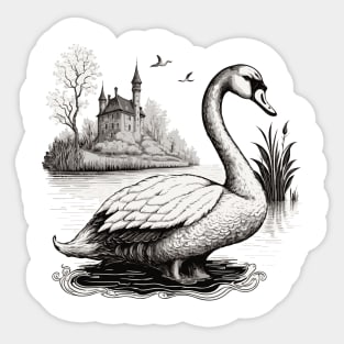 Beautiful Swan Sticker